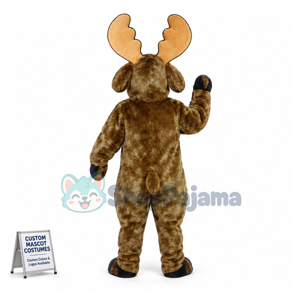 Brown Moose Lightweight Mascot Costume 