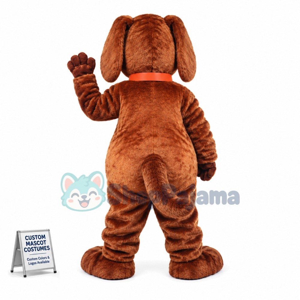 Adorable Brown Hound Family Pet Mascot Adult Costume 