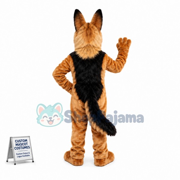 German Shepard Dog Mascot Adult Costume 