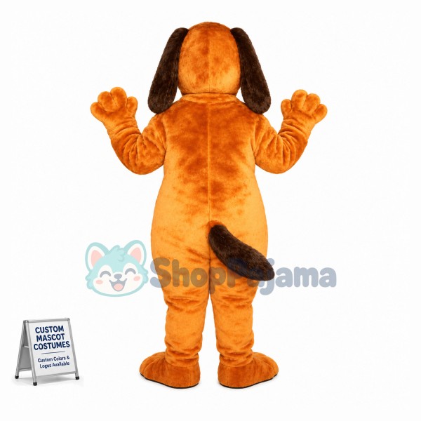 Lovely Golden Hound Dog Mascot Costume 
