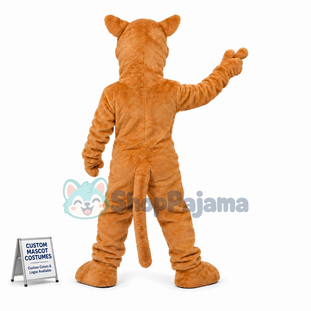 Happy Cougar Mascot Costume 