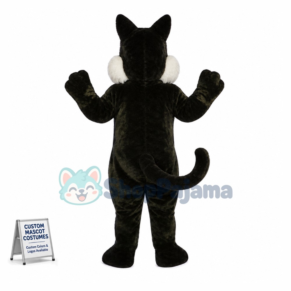 Adorable Black Cat Mascot Costume 