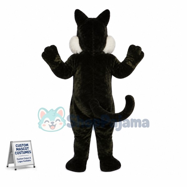 Adorable Black Cat Mascot Costume 