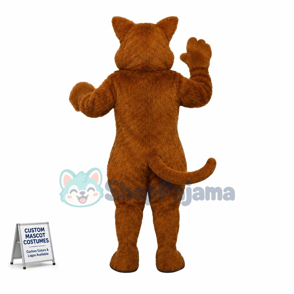 Golden Kitten Mascot Costume 