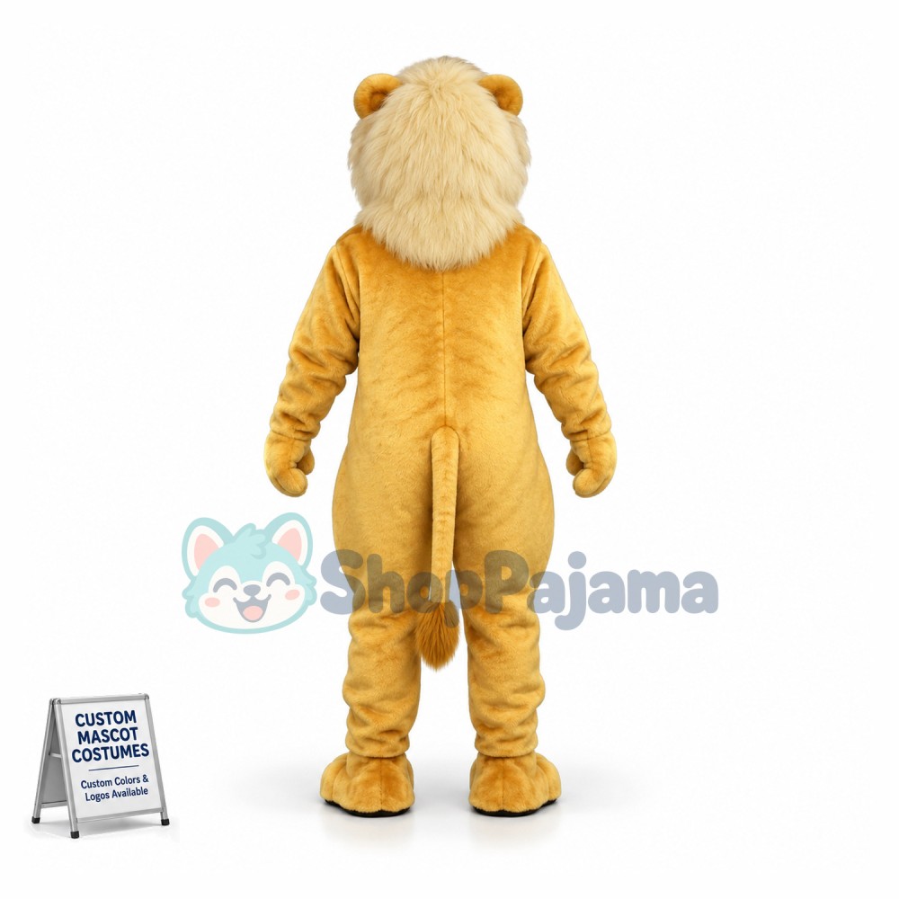 Yellow Lion Mascot Costume 