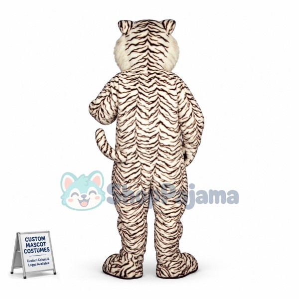 Fierce White Tiger Mascot Costume 