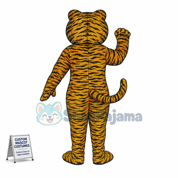 Adult Yellow Tiger Mascot Costume 