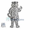 Growling White Tiger Mascot Costume 
