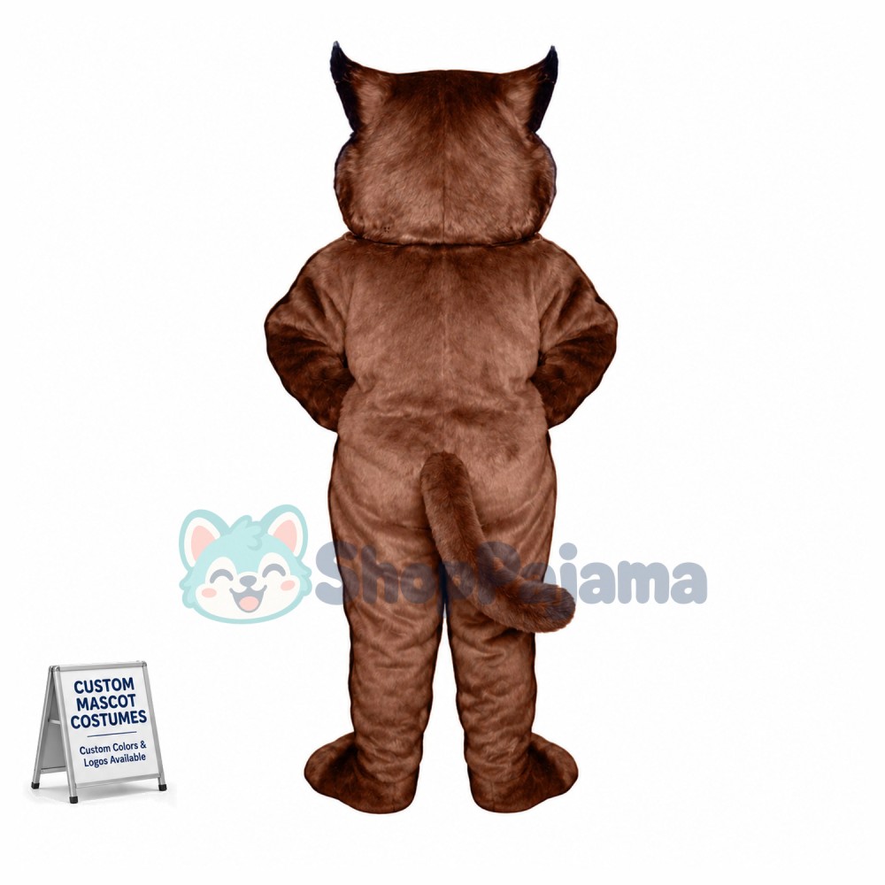 Brown Wildcat Mascot Costume 