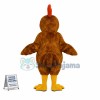 Sleepy Brown Chicken Mascot Costume 