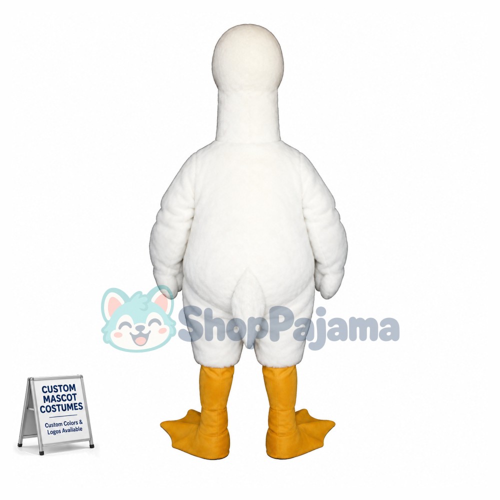 White Swan Mascot Costume