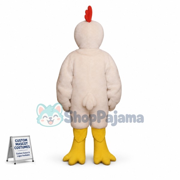 White Chicken Mascot Costume	