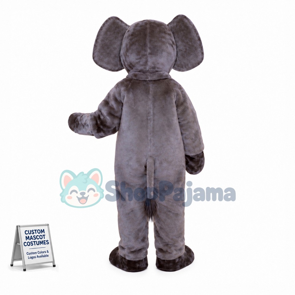 Grey Elephant Mascot Costume	