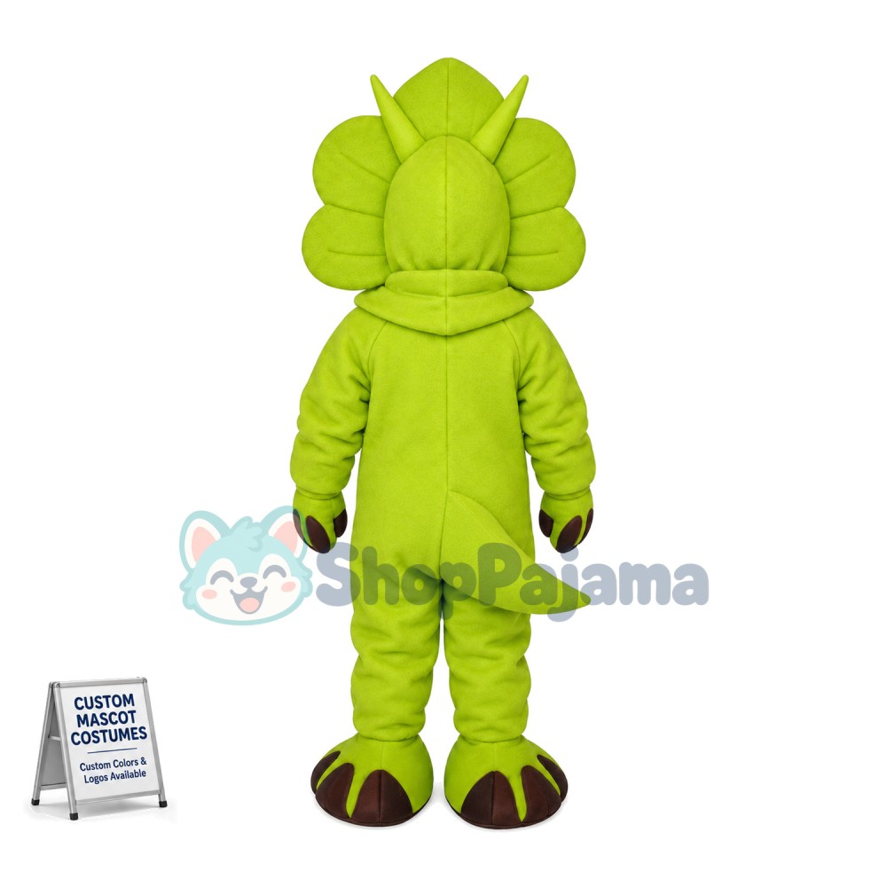 Yellow Triceratops Mascot Costume	