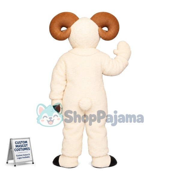 White Ram Animal Mascot Costume	