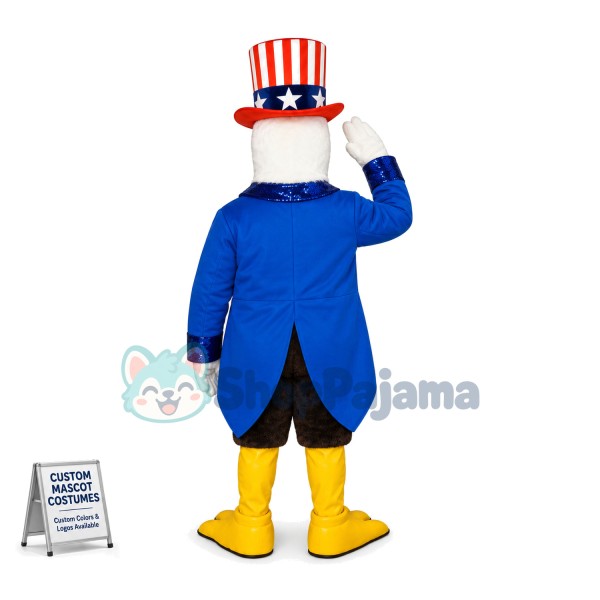 American Uncle Sam Bald Eagle Mascot Costume	