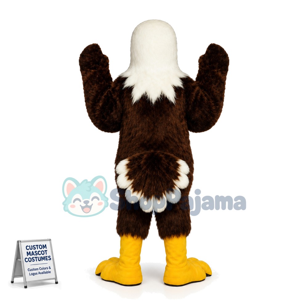 Bald Eagle Long Fur Mascot Costume	
