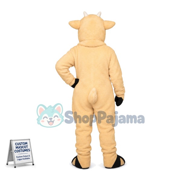 Beige Goat Mascot Costume	