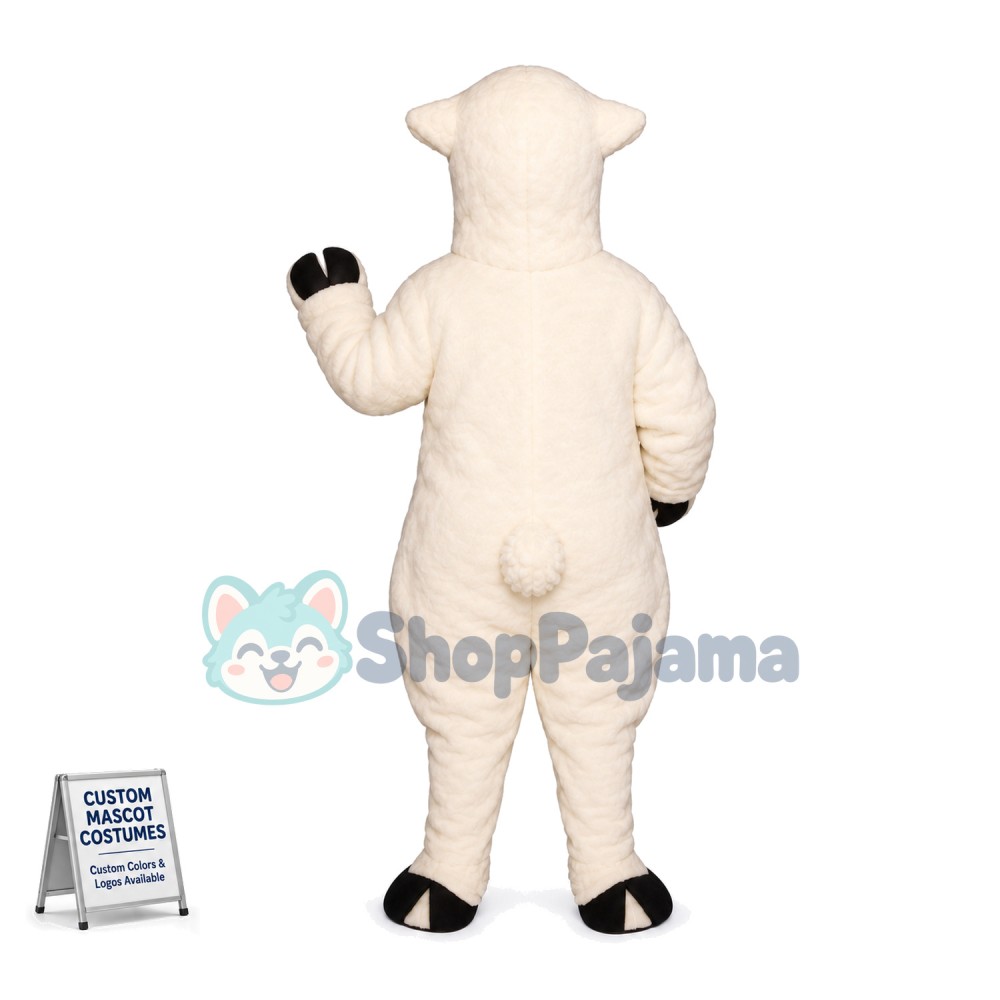 Australian White Sheep Mascot Costume	