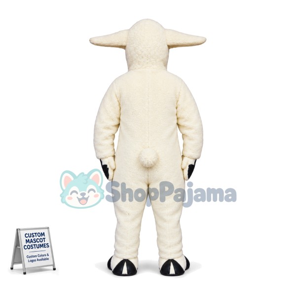 White Lamb Mascot Costume	