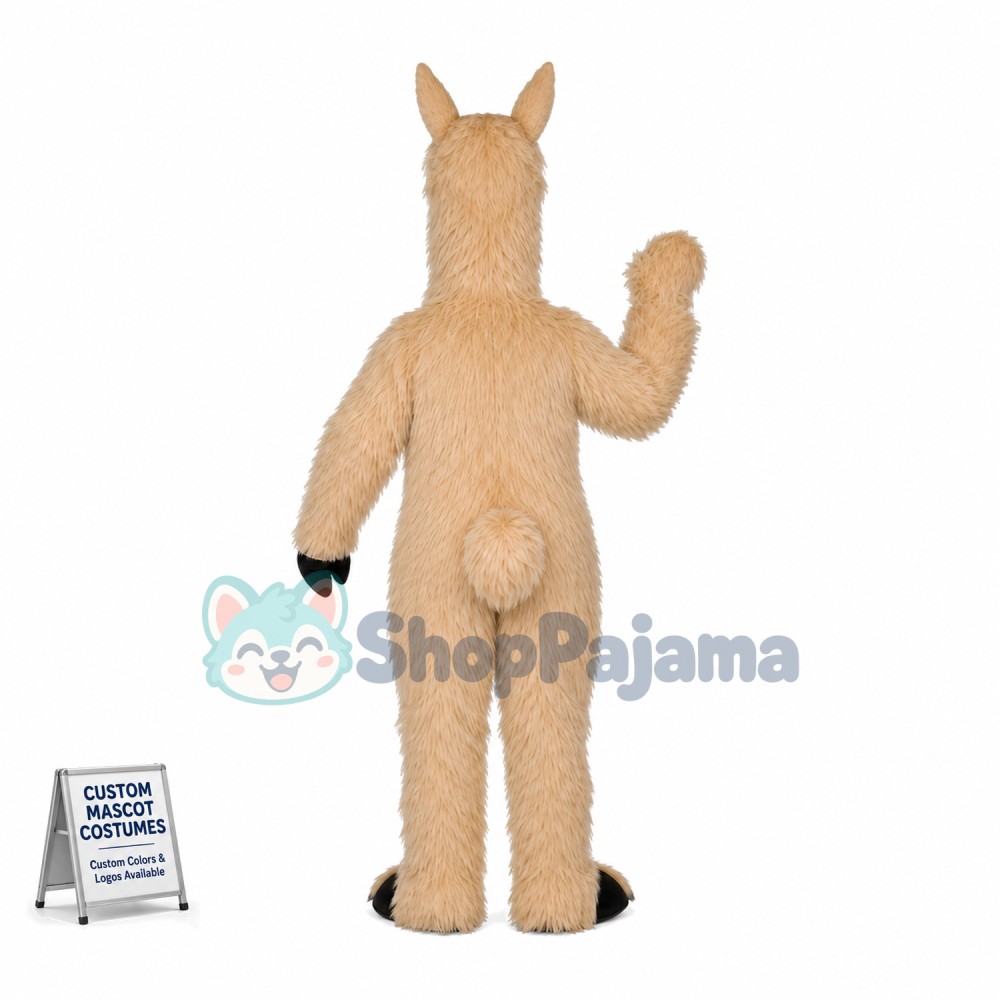 Beige Llama Mascot Costume	