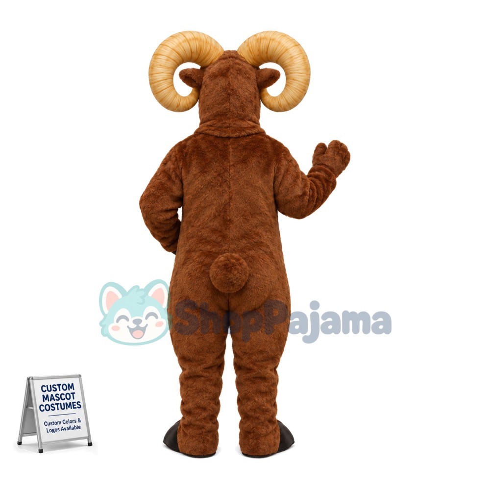 Brown Ram Animal Mascot Costume	