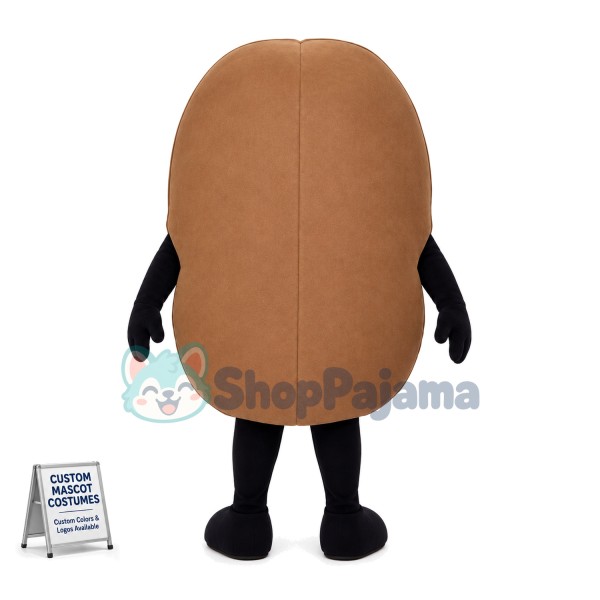 Huge Cartoon Coffee Bean Mascot Adult Costume 