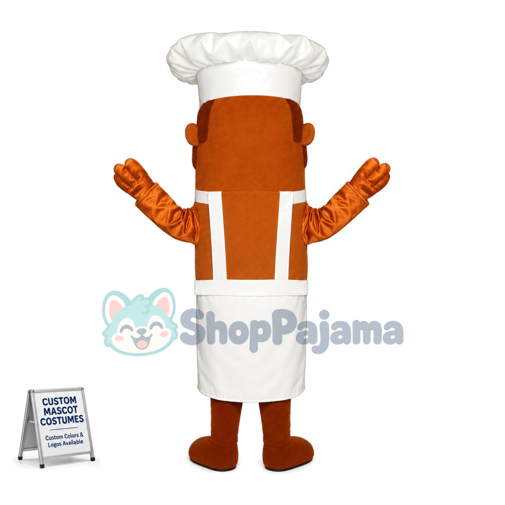 Chef Hot Dog Mascot Costume 