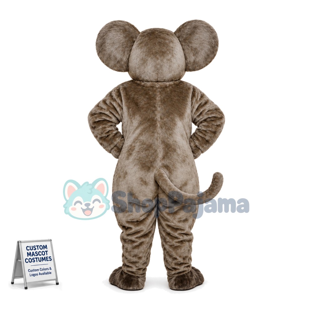 Well-behaved Gray Mouse Mascot Adult Costume	