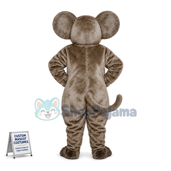 Well-behaved Gray Mouse Mascot Adult Costume	