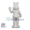 Adult Plush Gray Bunny Mascot Costume 