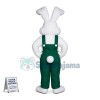 Optimistic White Bunny Mascot Costume Fancy Dress 