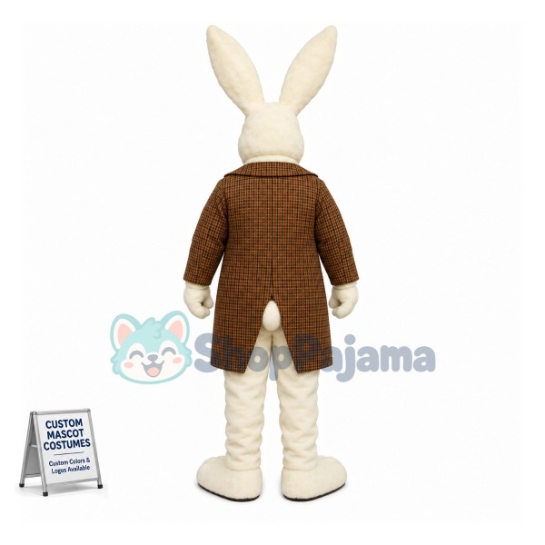Primitive White Bunny Mascot Costume