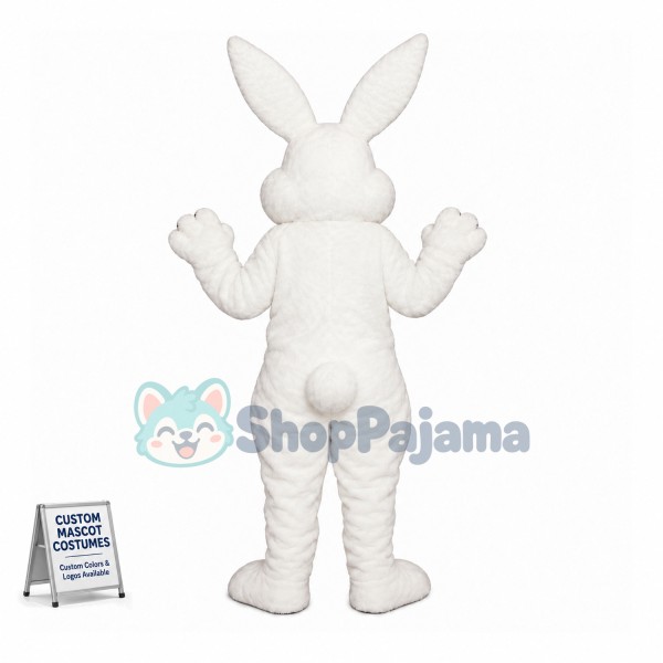 Lively White Bunny Mascot Costume