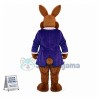 Brown Easter Fancy Bunny Mascot Costume 
