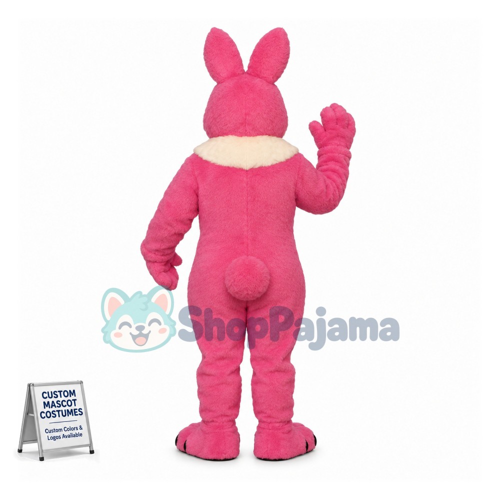 Pink Peter Cottontail Mascot Costume
