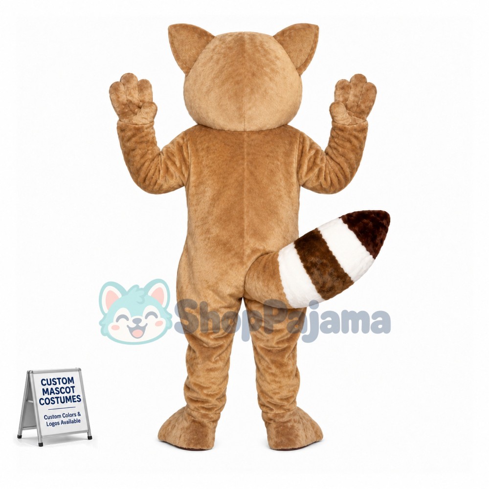 Beige Raccoon Mascot Costume 