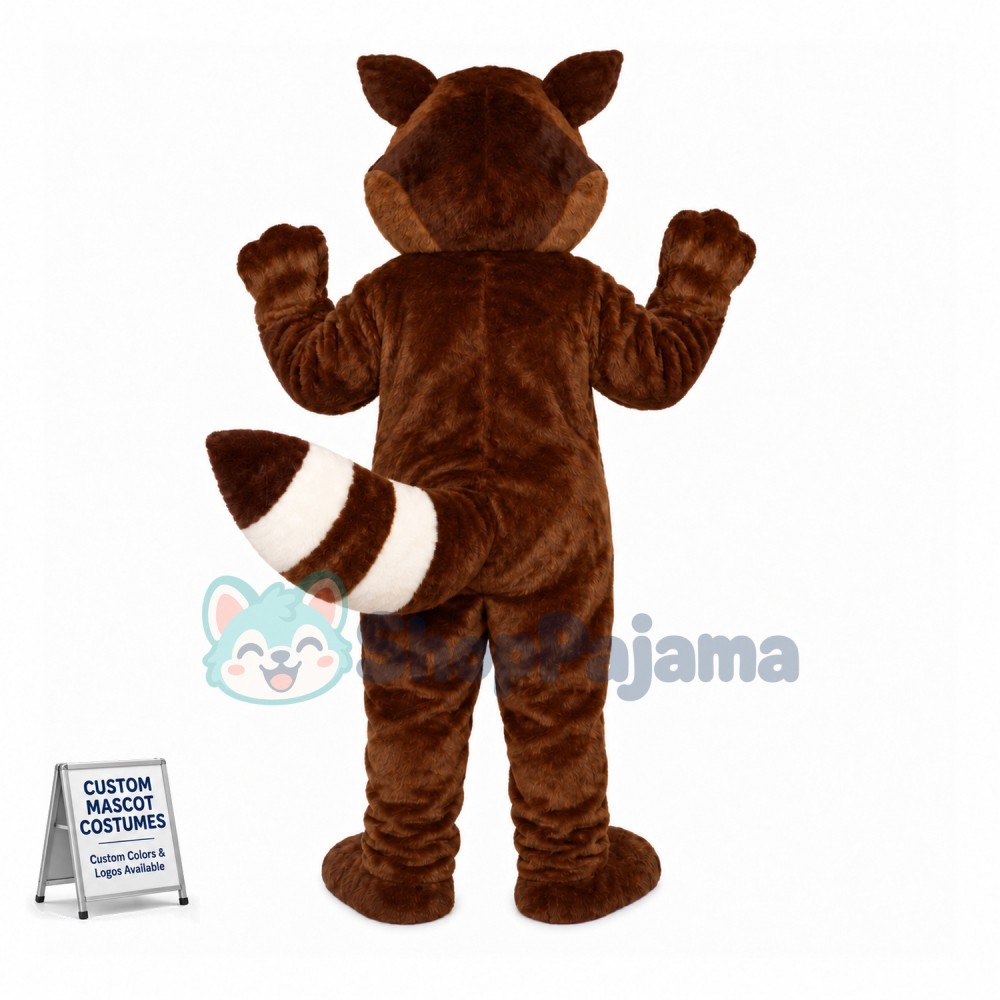 Brown Raccoon Mascot Adult Costume 