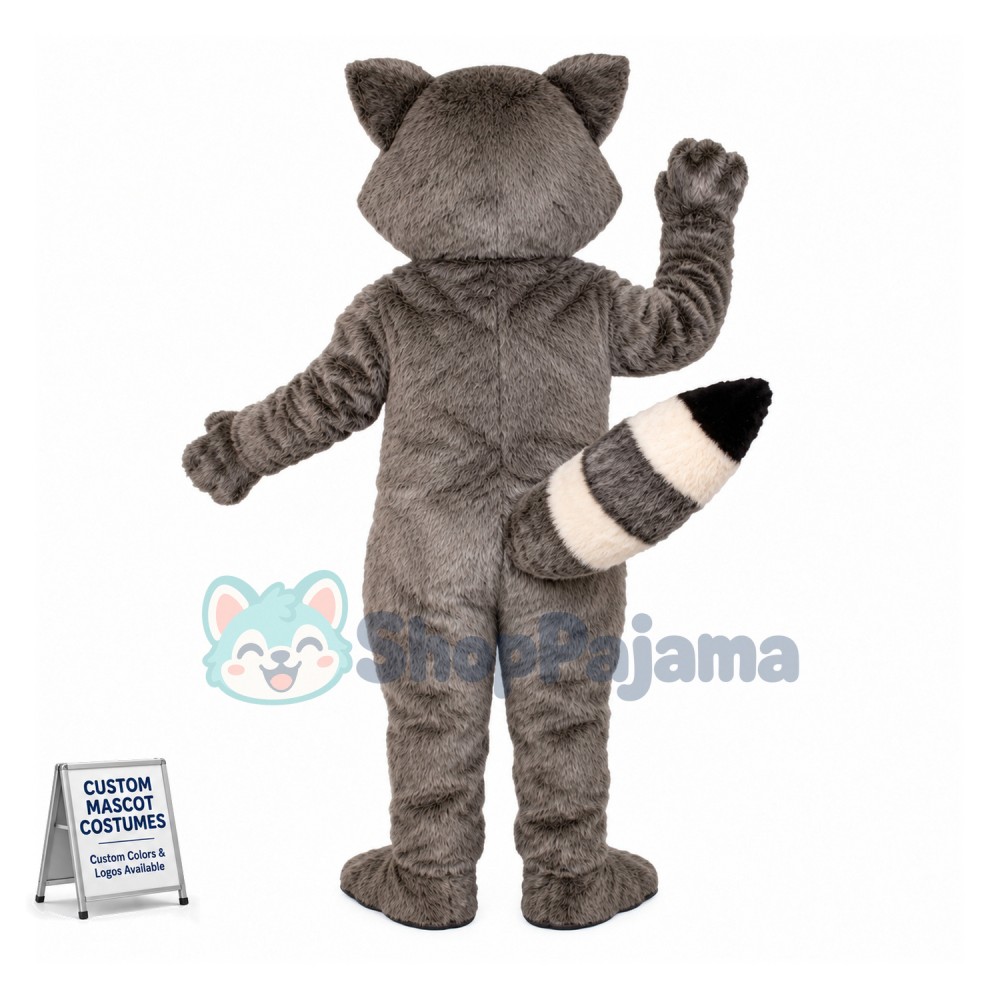 Adult Plush Gray Raccoon Mascot Costume For Adult 