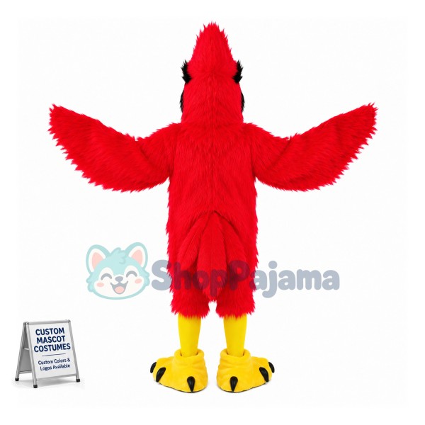 Screaming Cardinal Bird Mascot Costume 