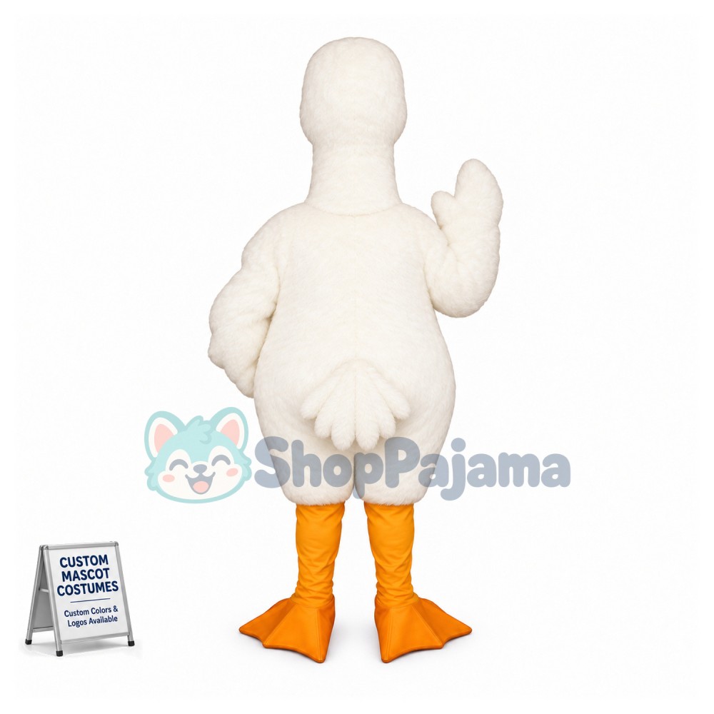 White Loon Bird Mascot Costume