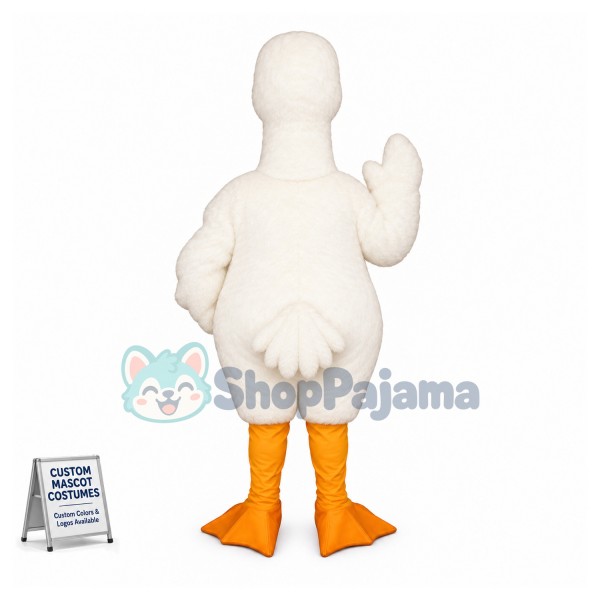 White Loon Bird Mascot Costume