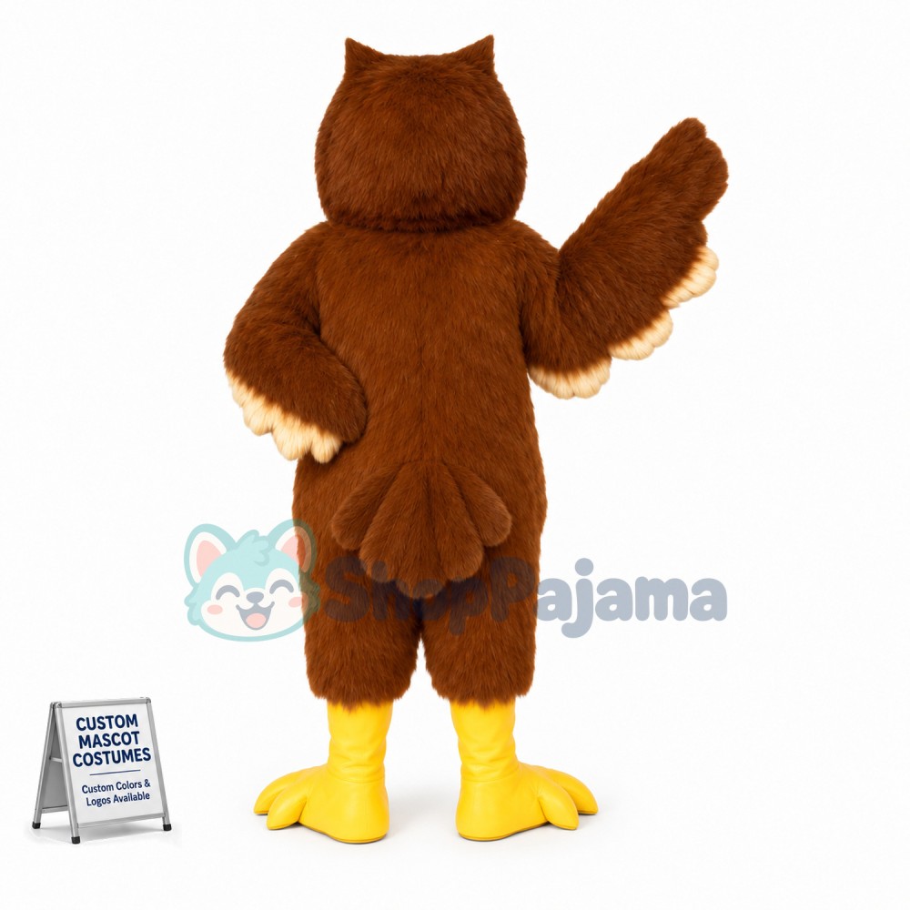 Brown Bran Owl Mascot Costume