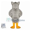 Light Grey Owl Long Fur Mascot Costume	