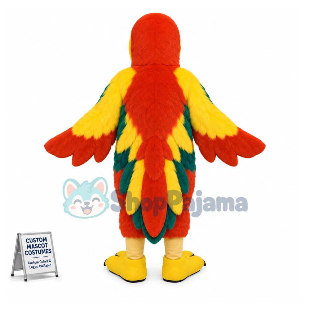 Tropical Yellow Parrot Mascot Costume