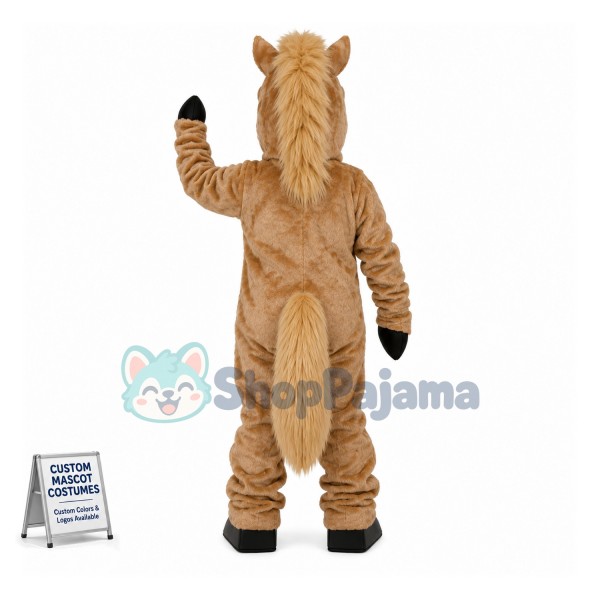 Beige Horse Mascot Costume