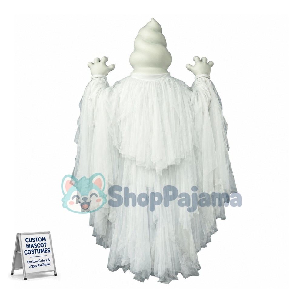 Mischievous Ghost Mascot Costume For Halloween Party