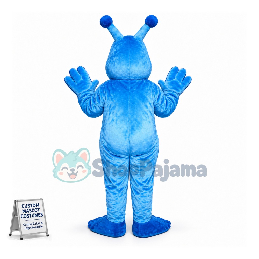 Blue Slug Mascot Costume 