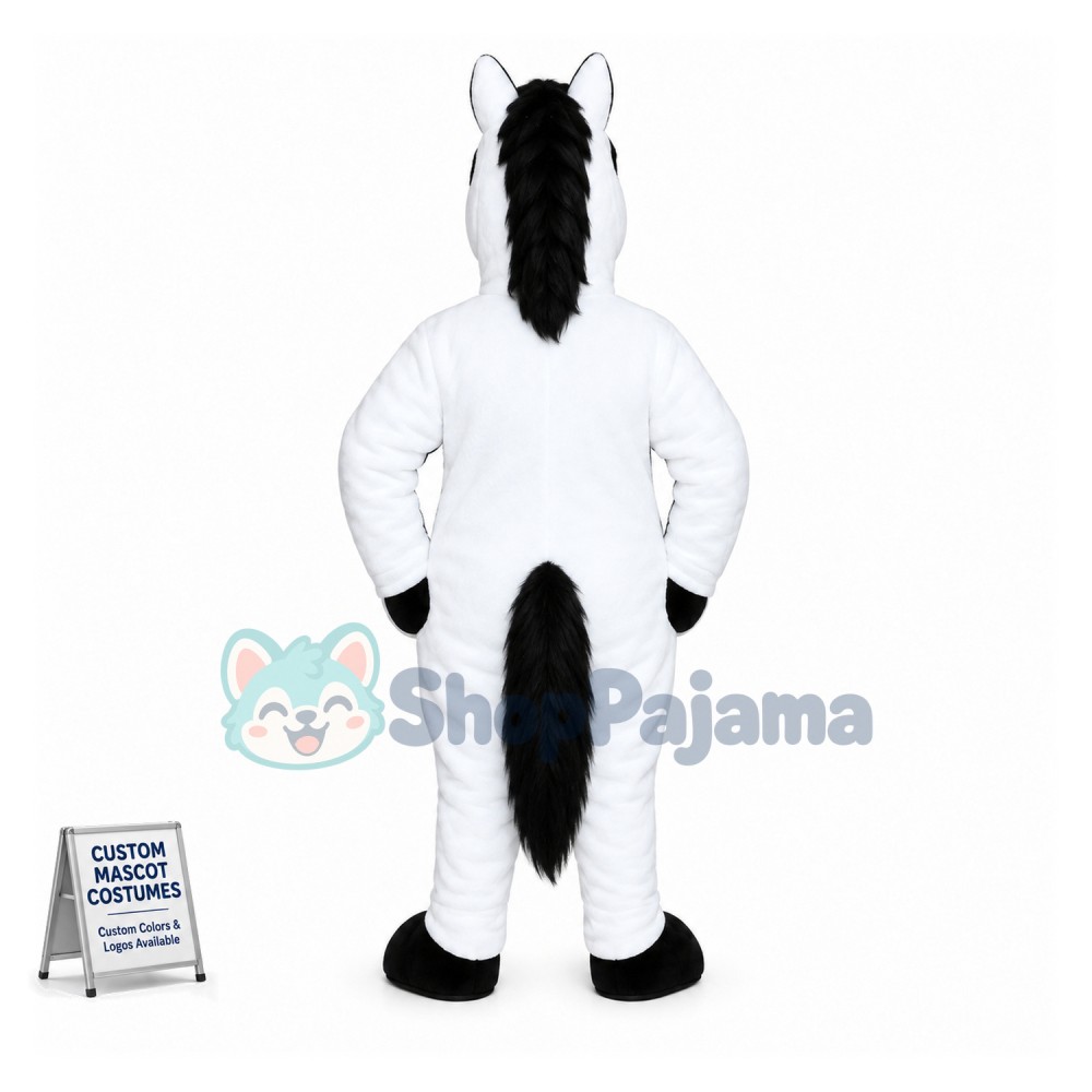 White Horse Lightweight Mascot Costume 