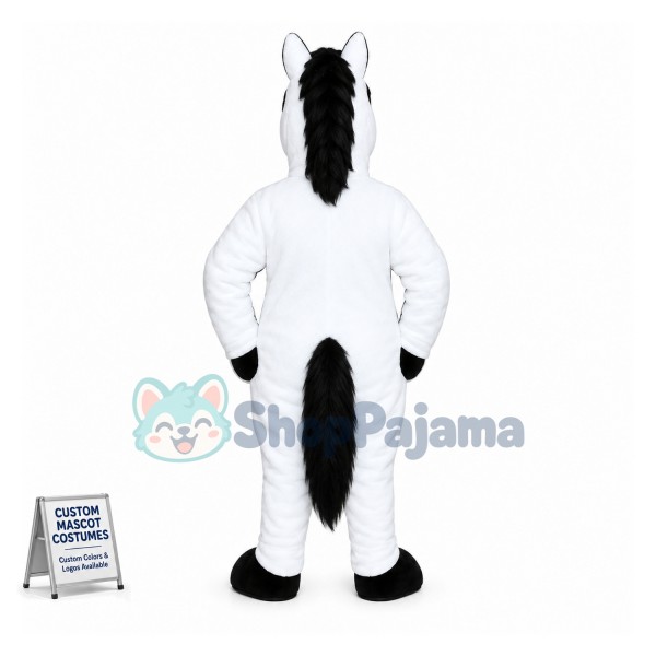 White Horse Lightweight Mascot Costume 